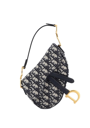 Christian Dior Pre-Owned Saddle Handbag Oblique Canvas Mini shoulder bag - Blue