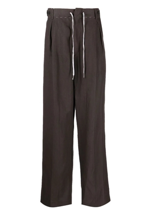Maison Margiela drawstring straight-leg trousers - Brown