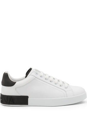 Dolce & Gabbana Portofino leather sneakers - White