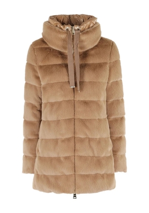 Herno quilted high-neck jacket - Brown