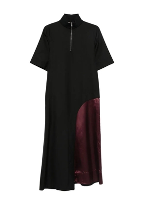 Plan C panelled midi dress - Black