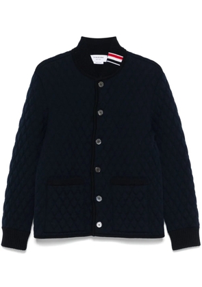 Thom Browne RWB stripe-detail quilted jacket - Blue
