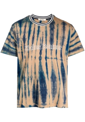 Wales Bonner logo-print tie-dye T-shirt - Green