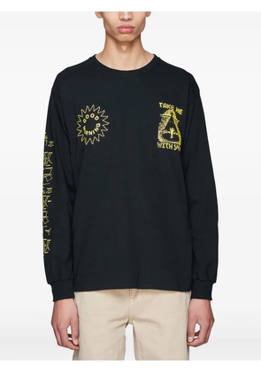 Good Morning Tapes galaxy-print long-sleeve T-shirt - Black