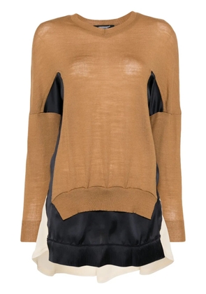 Undercover panelled jumper - Brown