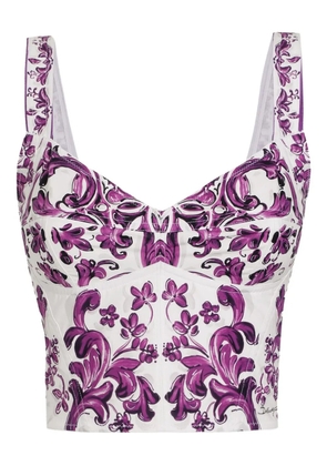 Dolce & Gabbana graphic-print top - White