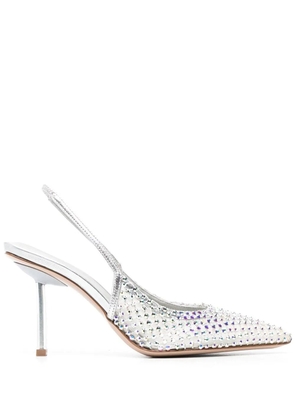 Le Silla 80mm Gilda crystal-embellished pumps - Silver