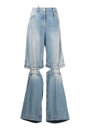 The Attico Ashton mid-rise wide-leg jeans - Blue