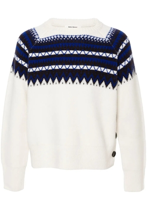 Wales Bonner Mist Fair Isle sweater - White