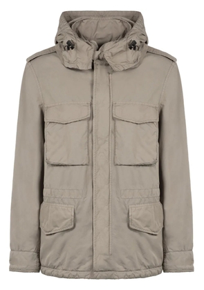 ASPESI multi-pocket hooded jacket - Neutrals