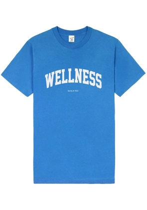 Sporty & Rich logo-print cotton T-shirt - Blue