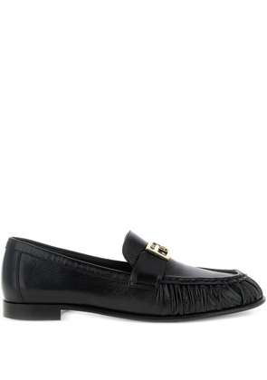 FENDI curled tray baguette loafers - Black