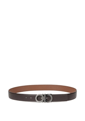 Ferragamo Gancini-buckle leather belt - Brown