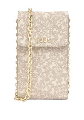 TOUS logo-print chain-strap phone bag - Neutrals