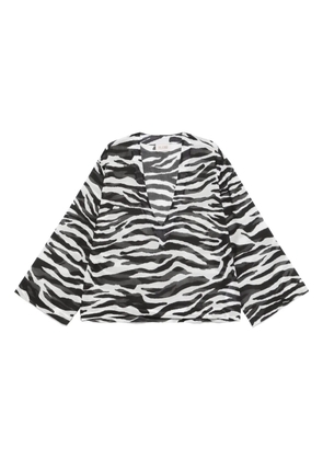 The Attico zebra-print blouse - White