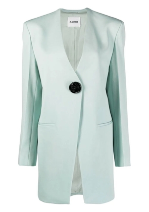 Jil Sander single-button wool blazer - Green