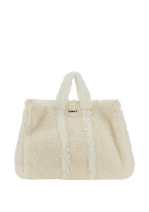 Sunnei fleece-texture tote bag - Neutrals