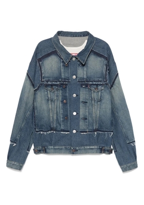 Junya Watanabe MAN panelled denim jacket - Blue