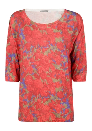 IN BED WITH YOU floral-print T-shirt - Red