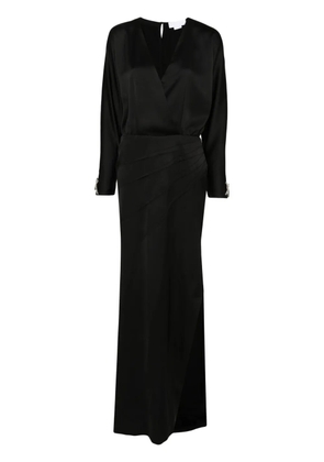Genny satin maxi dress - Black