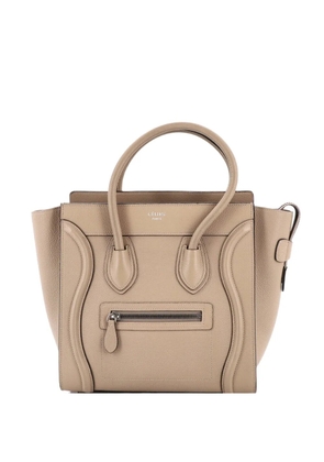 Celine Pre-Owned Luggage Bag Grainy Leather Micro tote bag - Neutrals
