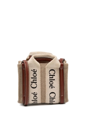 Chloé Pre-Owned 2023 Nano Canvas Woody satchel - Brown