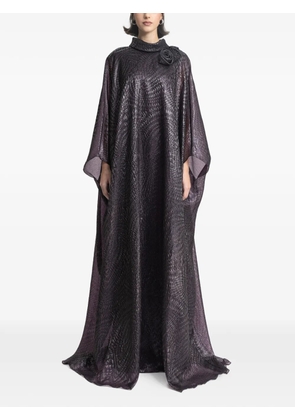 Gemy Maalouf floral appliqué maxi dress - Purple