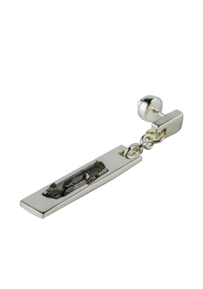 Parts of Four Plate drop earring - Silver