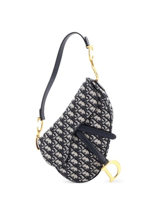 Christian Dior Pre-Owned Saddle Handbag Oblique Canvas Medium shoulder bag - Blue