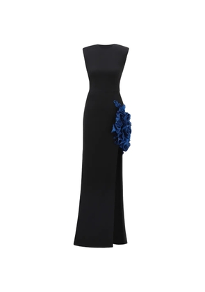 Gemy Maalouf floral slim-cut maxi dress - Black