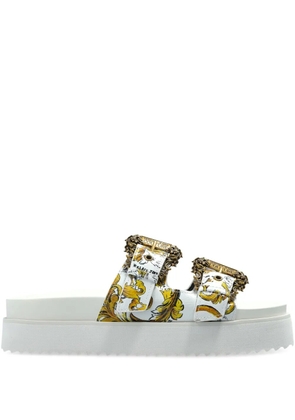 Versace Jeans Couture Arizona slides - White
