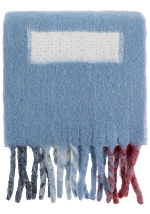 Marni maxi-logo scarf - Blue
