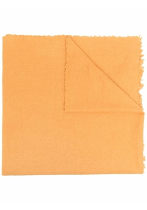 Faliero Sarti cashmere-blend frayed-edge scarf - Yellow