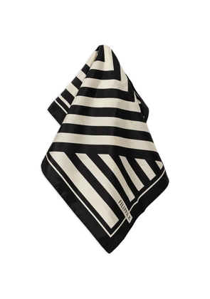 Filippa K striped silk scarf - Black