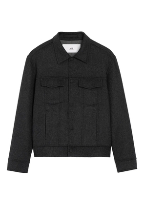 AMI Paris wool trucker jacket - Grey