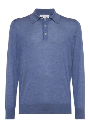 Brunello Cucinelli lightweight knitted polo shirt - Blue