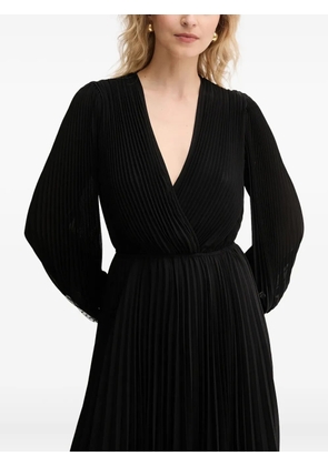 TWINSET pleated georgette maxi dress - Black