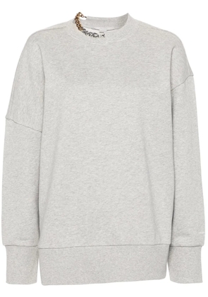 Stella McCartney chain-link-detailing mélange sweatshirt - Grey