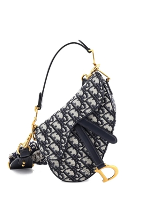 Christian Dior Pre-Owned Saddle Handbag Oblique Canvas Mini shoulder bag - Blue