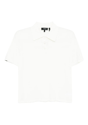 Theory short-sleeved knitted polo shirt - Neutrals