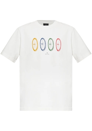 PS Paul Smith Wheels-print T-shirt - White