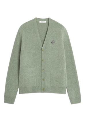 Maison Kitsuné laurel green fox cardigan