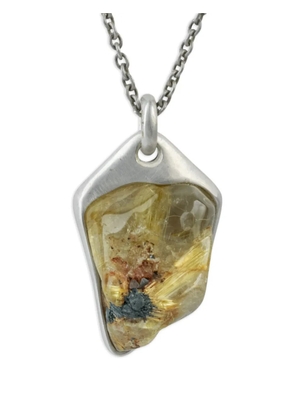 Parts of Four Halos rutilated quartz necklace - Silver