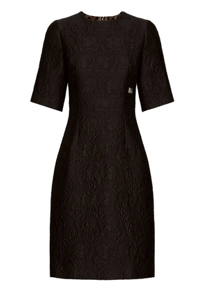 Dolce & Gabbana floral-jacquard midi dress - Black