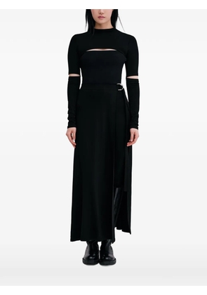 Marcella Indra mock-neck cut-out top - Black