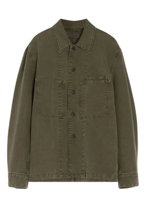 LEMAIRE patch-pocket denim overshirt - Green