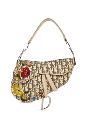 Christian Dior Pre-Owned 2004 Saddle Trotter embroidered handbag - Neutrals