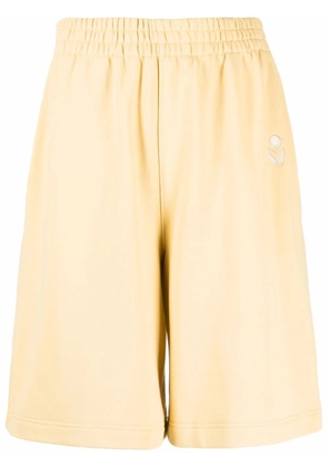 MARANT logo-embroidered track shorts - Yellow