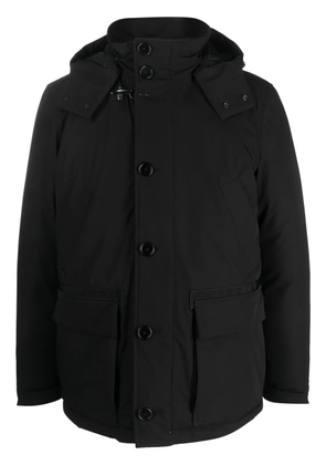 Fay slouch-hood padded jacket - Black
