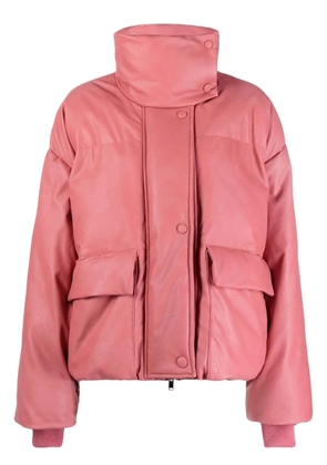 Stella McCartney faux-leather puffer jacket - Pink